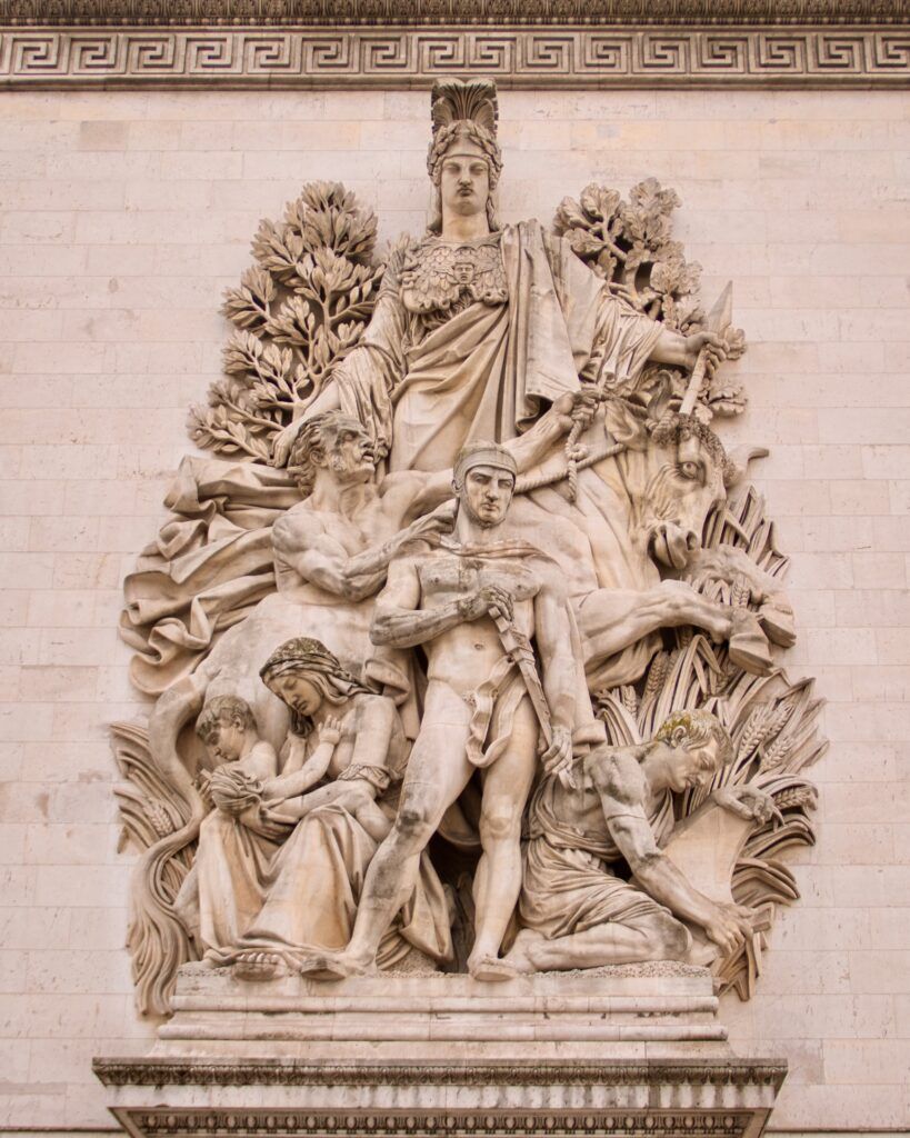 sculptures on the Arc de Triomphe