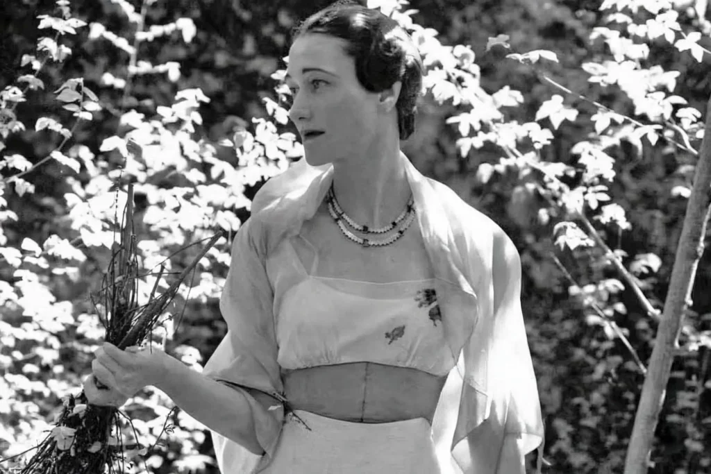 black and white photograph of Wallis Simpson