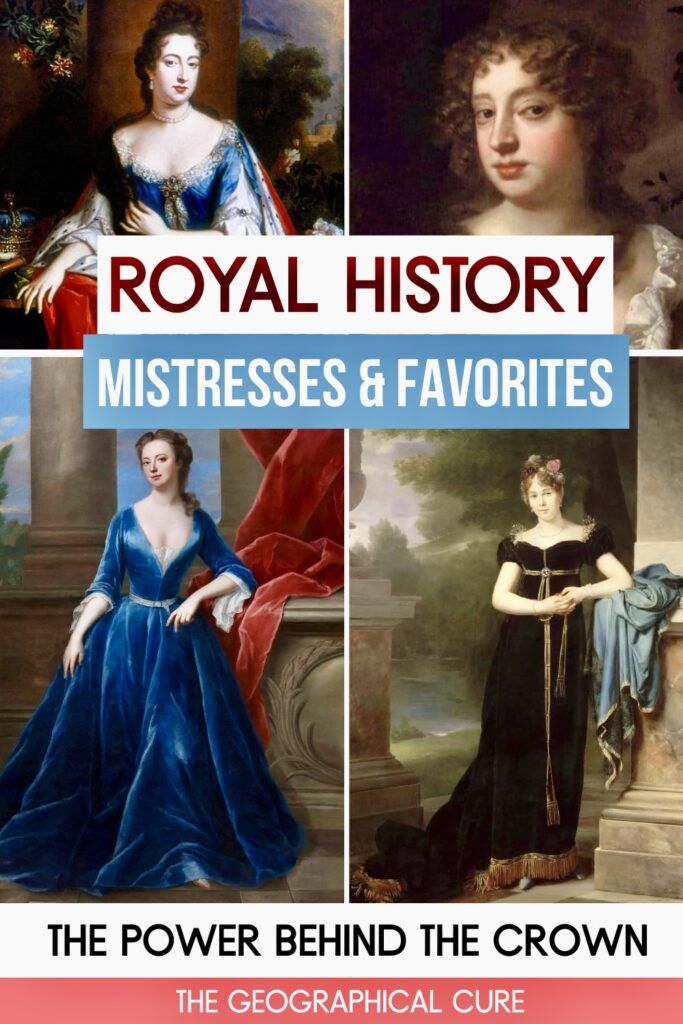 Pinterest pin graphic for mistresses and favorite in European history