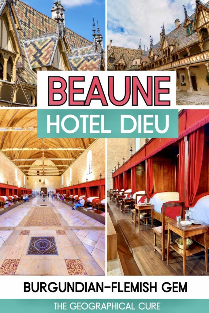 pin graphic with images of Hotel Dieu