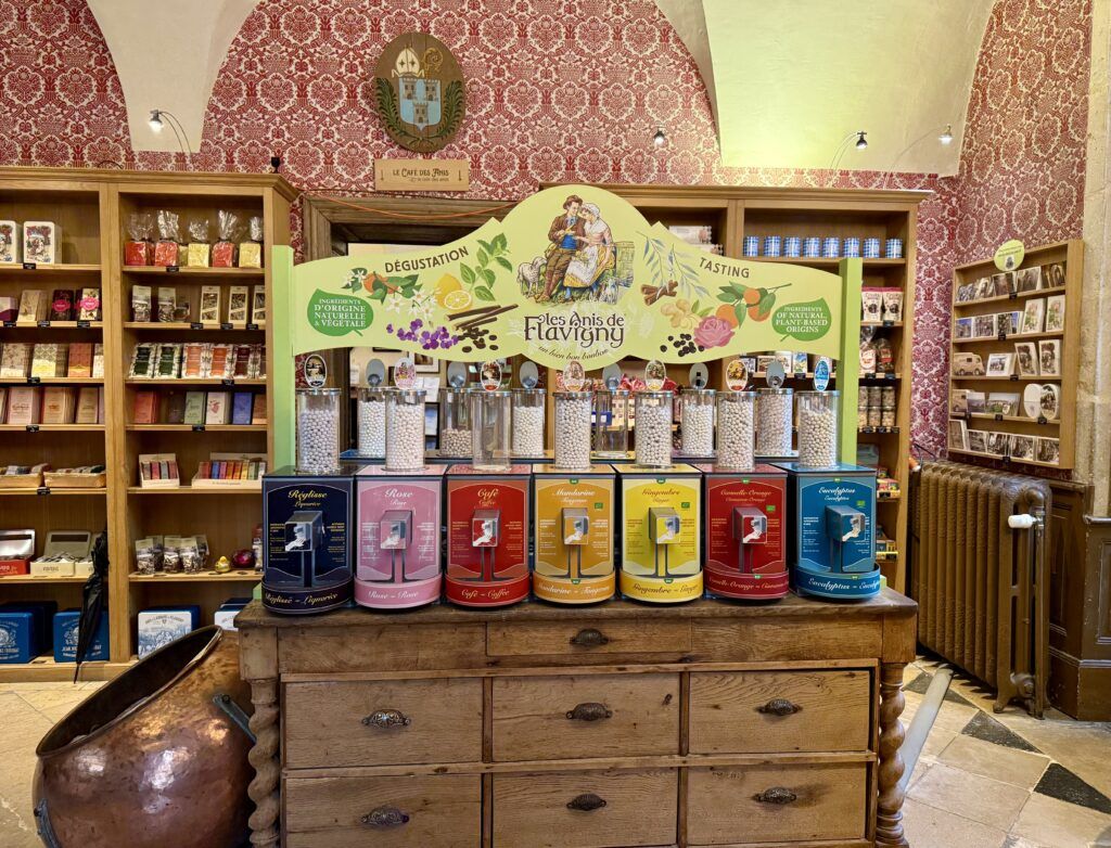 anise shop with displays of candy