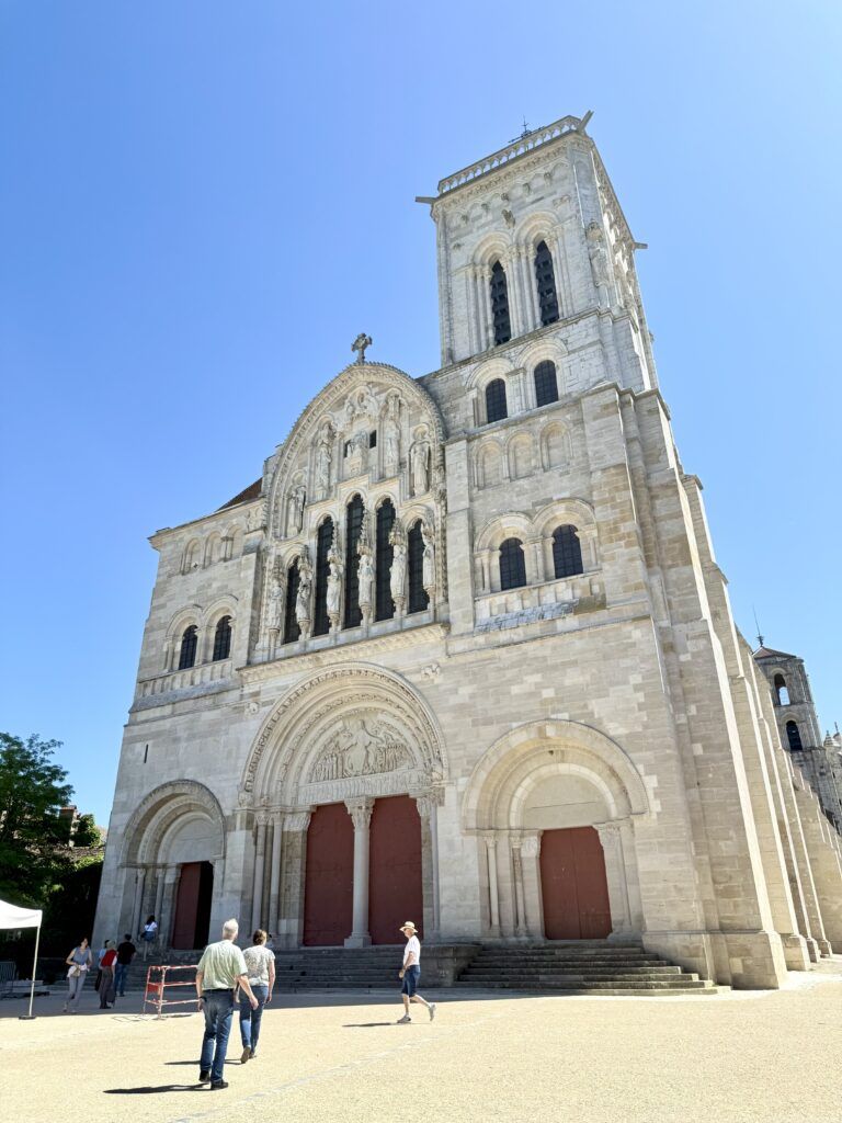 exterior facade of Vezelay Abbey
