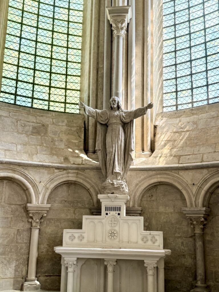 statue of Christ in the choir