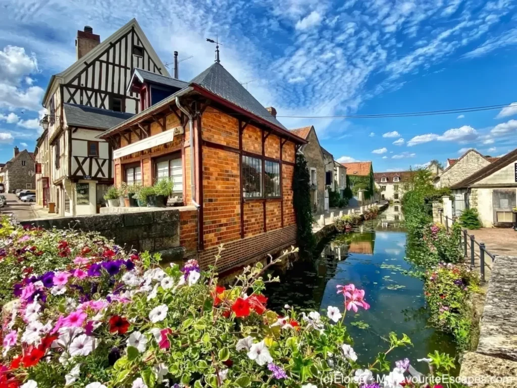 half-timbered architecture in Chablis