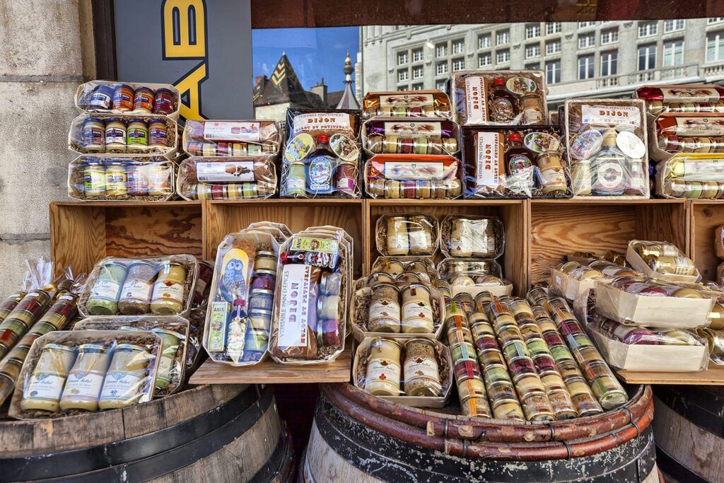 mustard display in Dijon