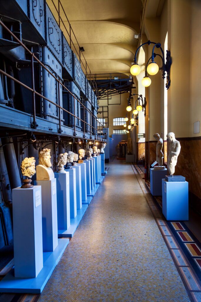 ancient statues in Centrale Montemartini 