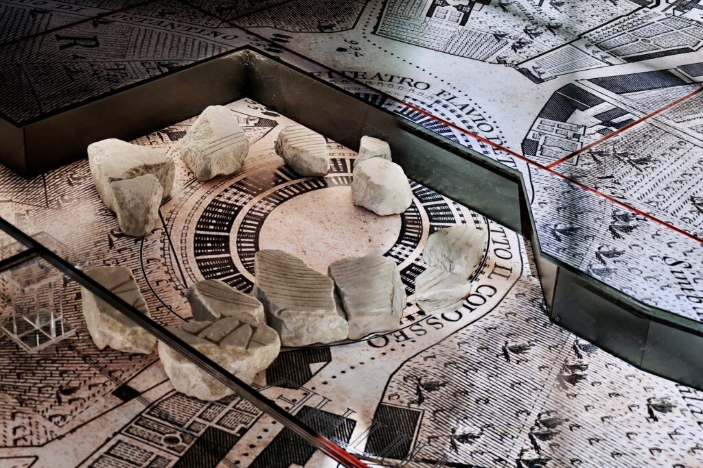 ancient marble map of Rome in Forma Urbis