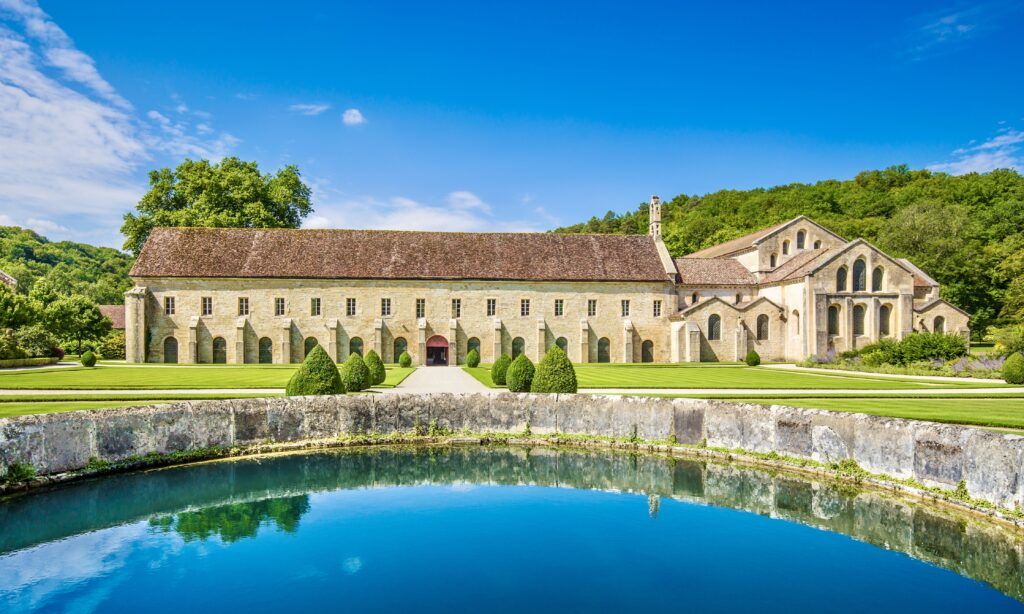 view of the Fontenay Abbey