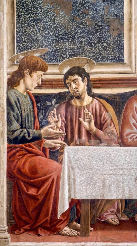 two apostles on the left