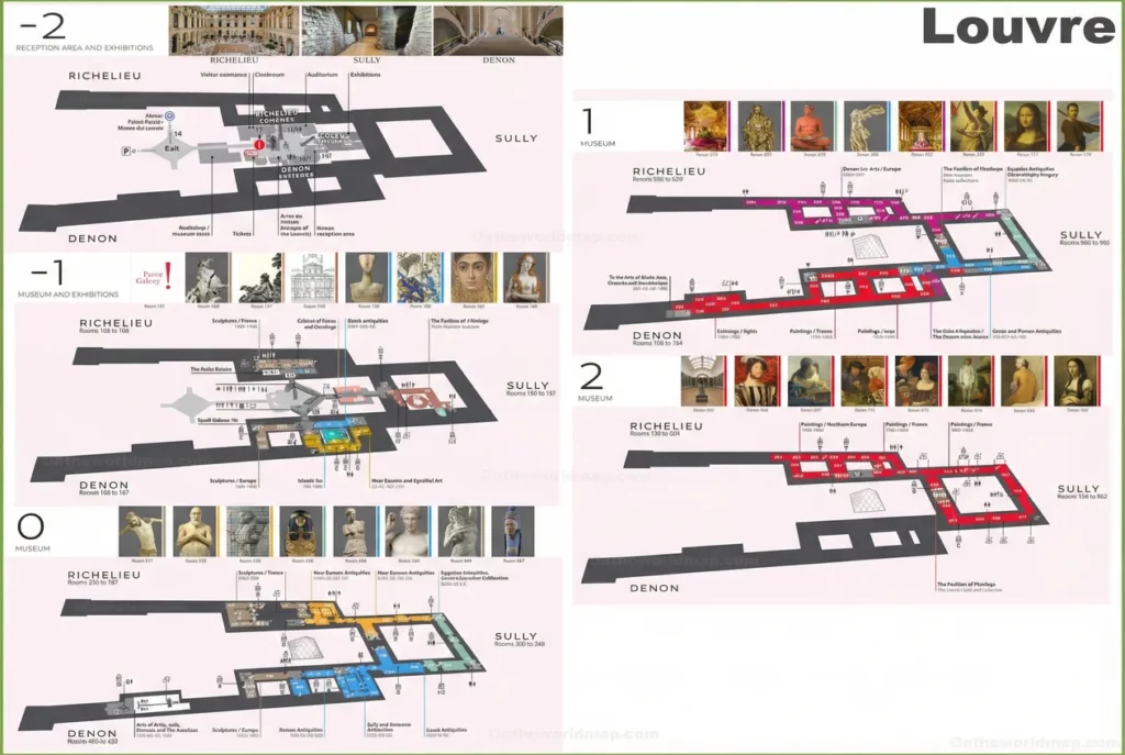 map of the Louvre