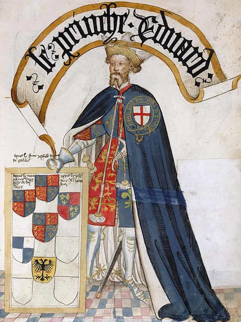 Edward as a Knight of the Garter, from the Bruges Garter Book, 1453