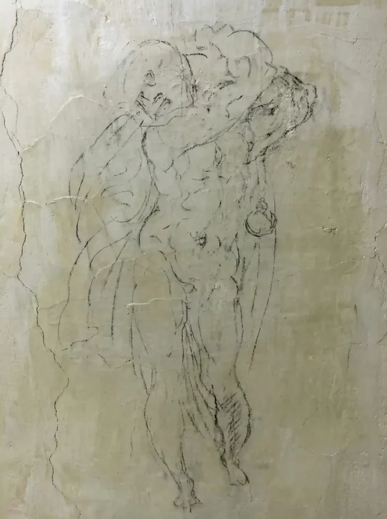 drawing that resembles Apollo-David