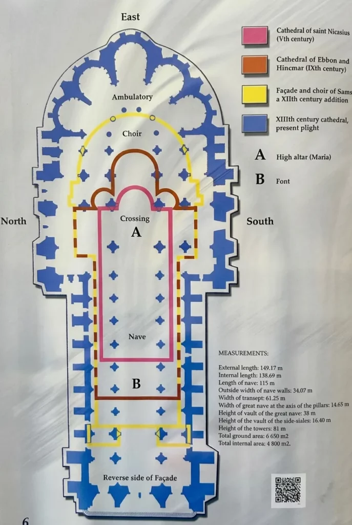 map of Reims Cathedral