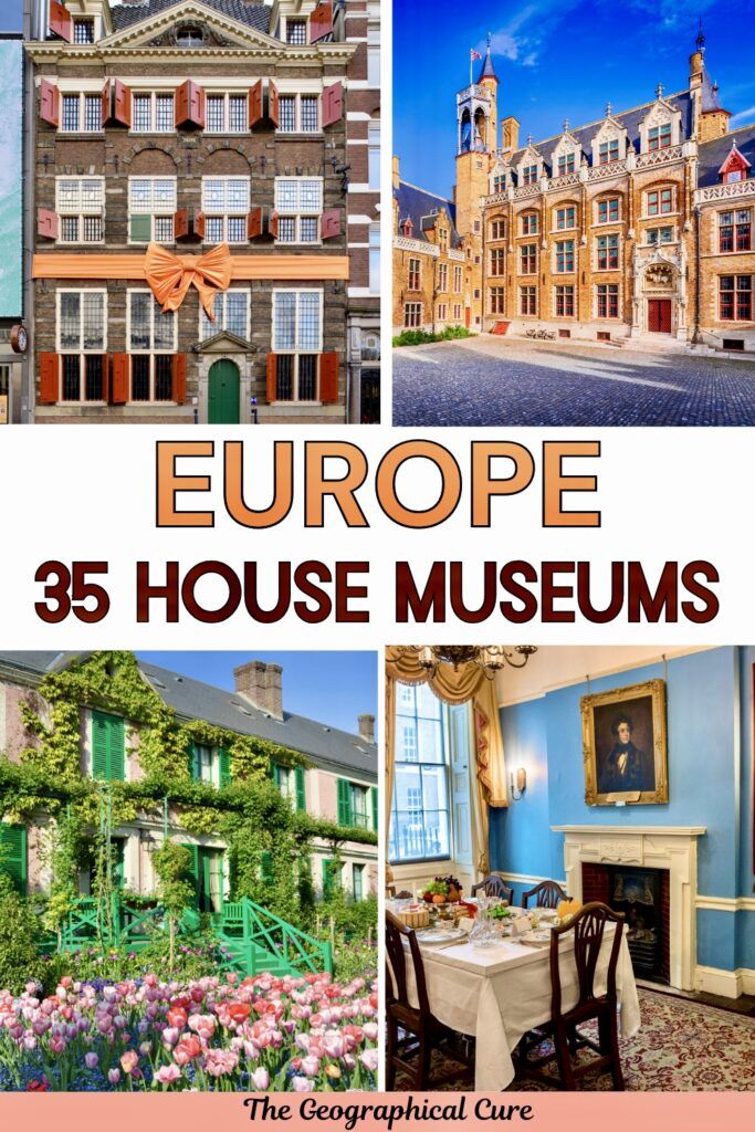 pin graphic showing house museums in Europe
