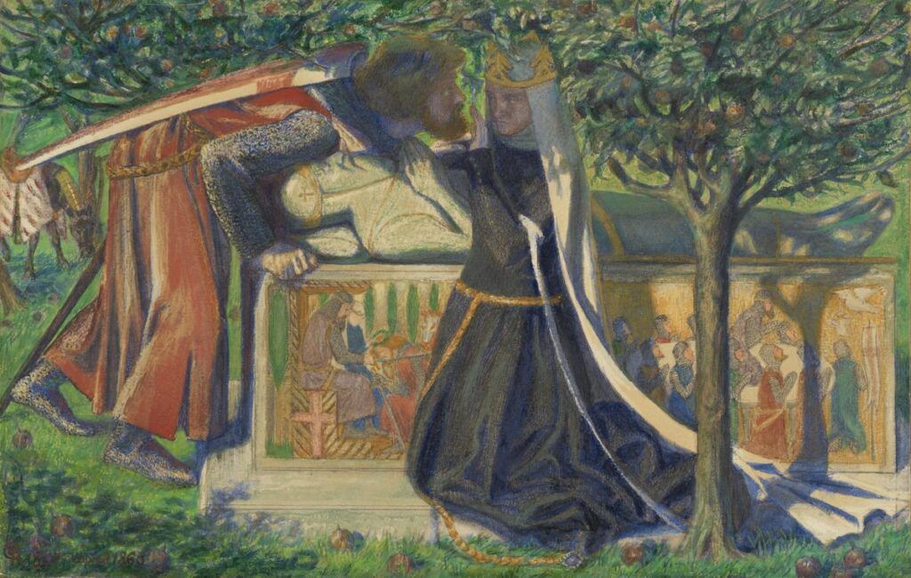 Rossetti, Arthur's Tomb, 1854
