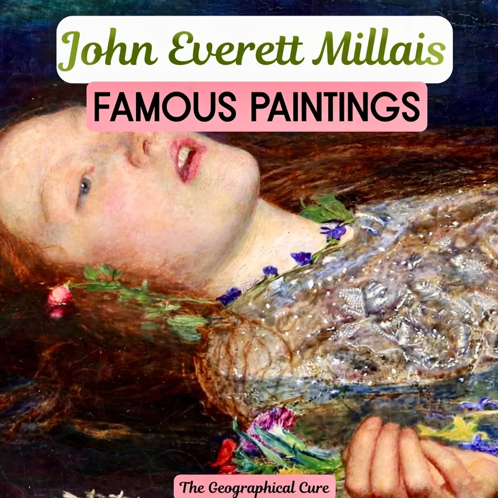 Pin graphic for famous Millais paintings
