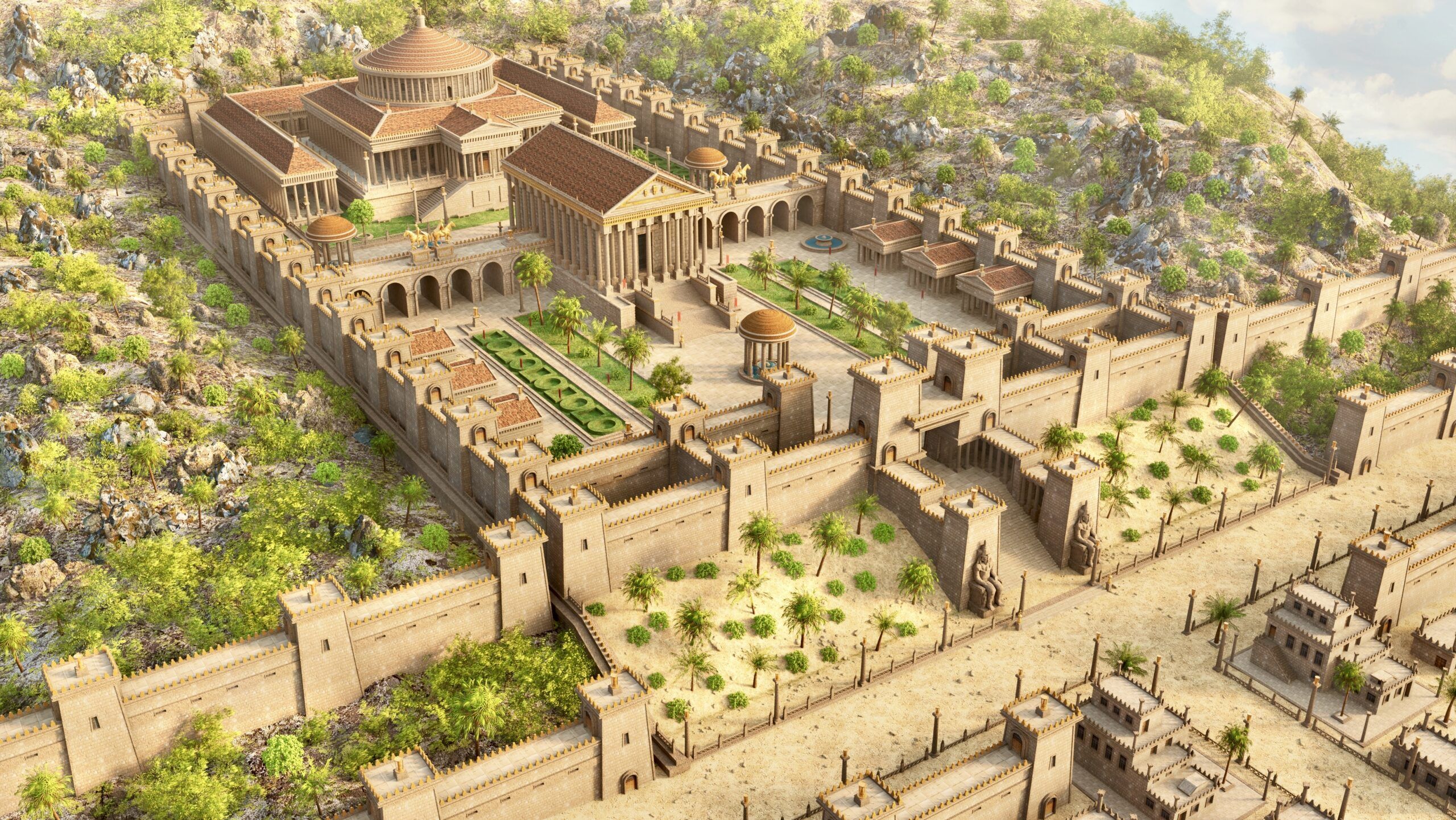 illustration of the Great Library of Alexandria