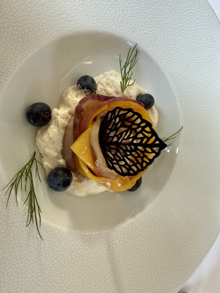 course during the private dinner