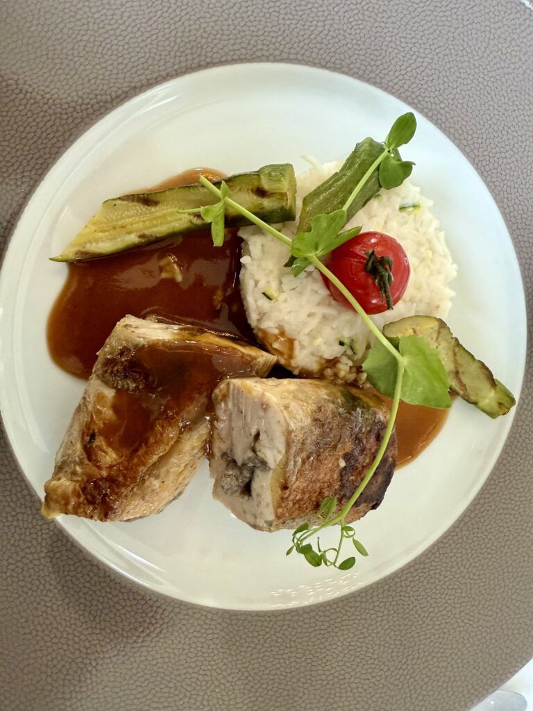 course during the private dinner