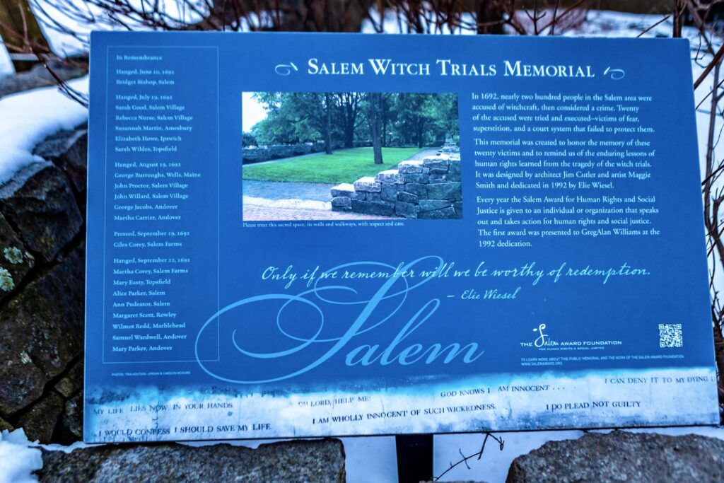 Salem witch trials memorial