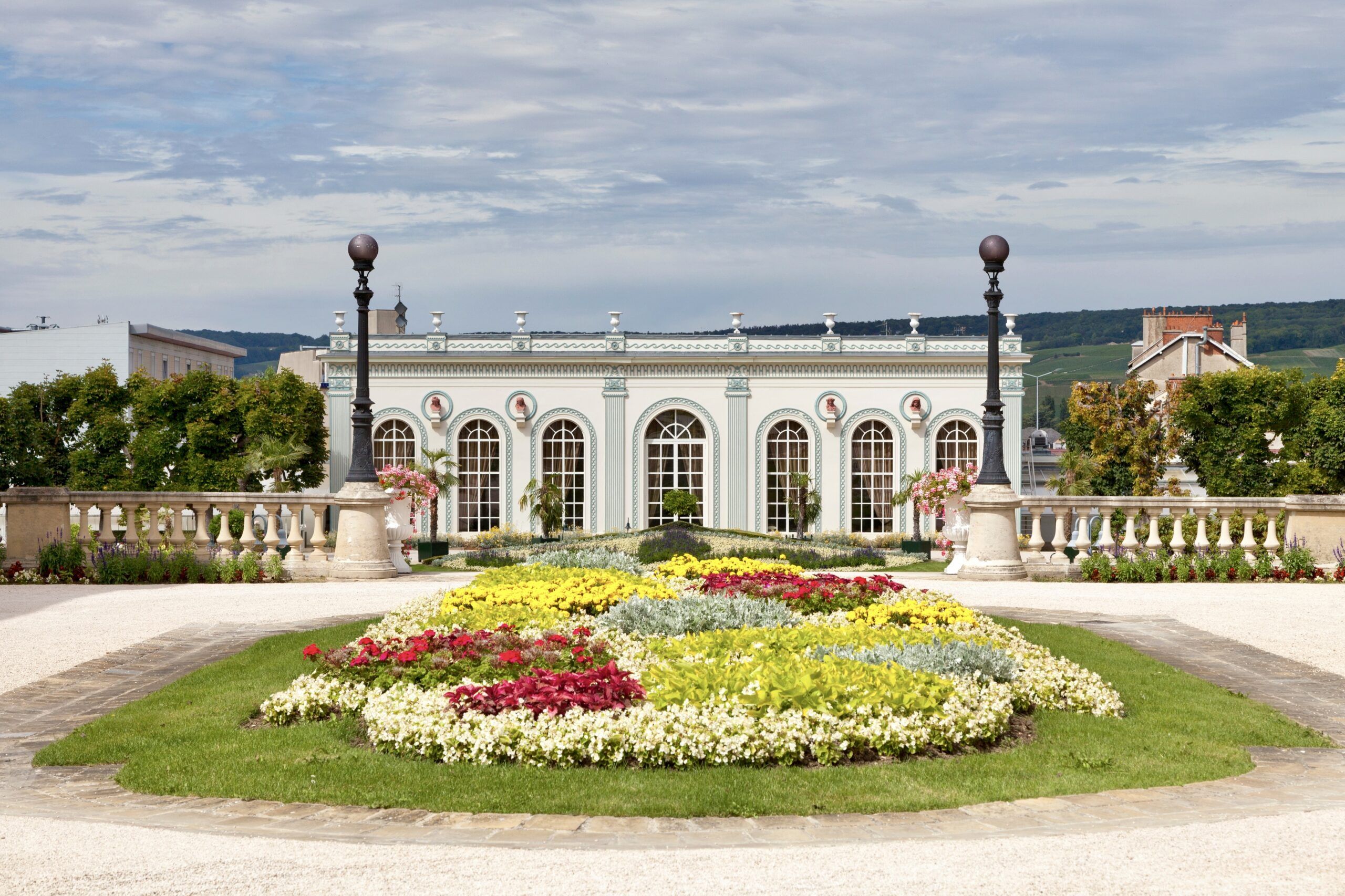 exterior facade of the Moet & Chandon winery and cellars