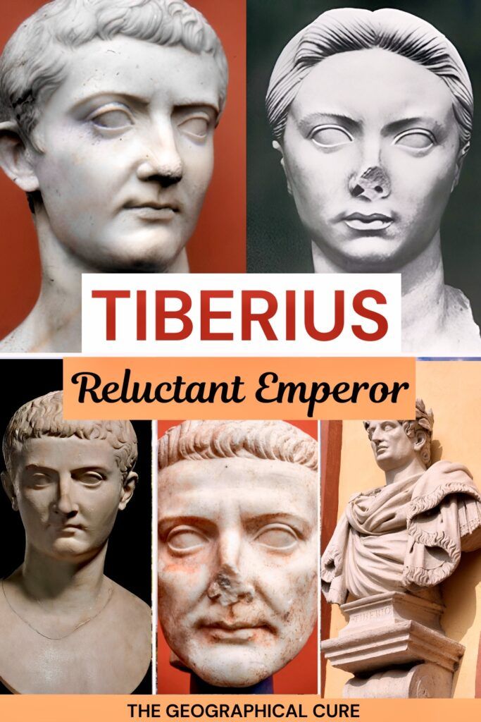 pin graphic for mini biography of Tiberius