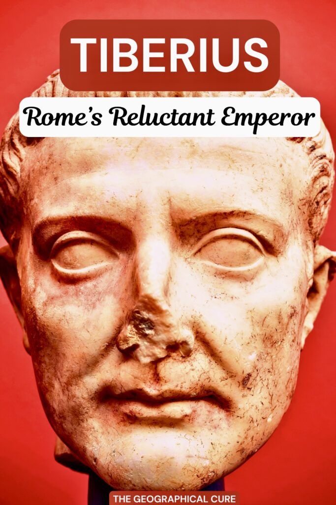pin graphic for the reign of Tiberius, power without pleasure