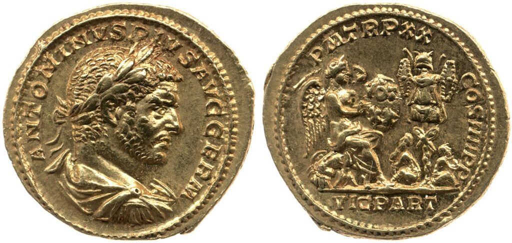 coin with Caracalla portrait