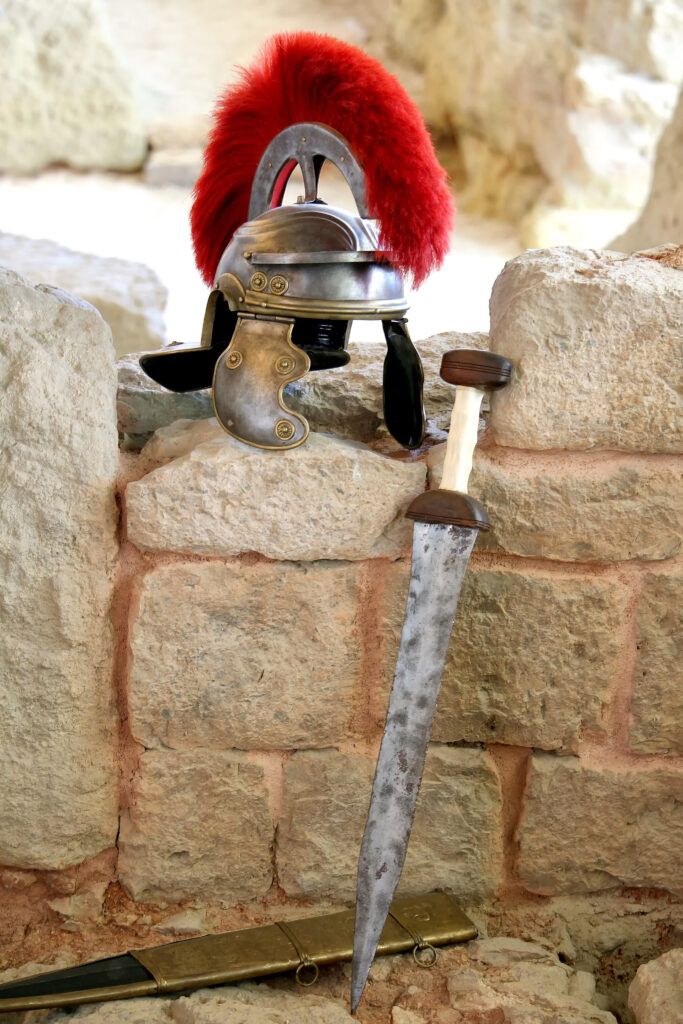 helmet and sword of the Praetorian Guard