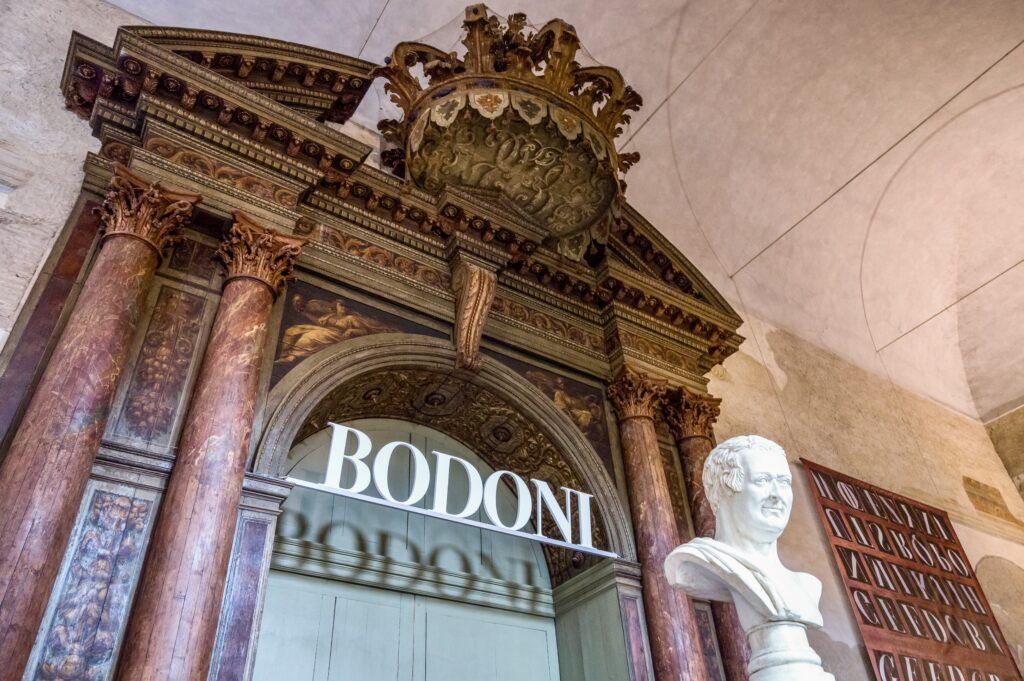 entrance to the Bodoni Museum