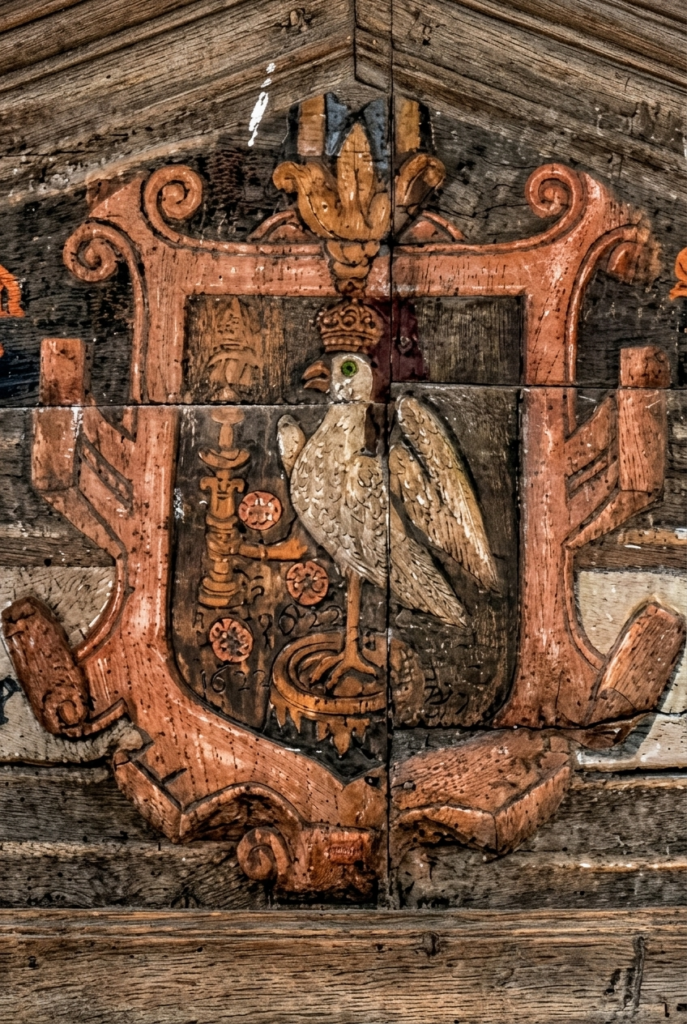 painted falcon of Anne Boleyn at St. Margaret's Church