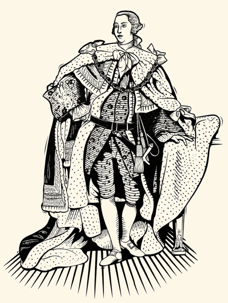 drawing of George III at Kew