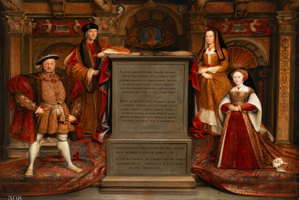 copy of Holbein mural of Henry VIII and his family