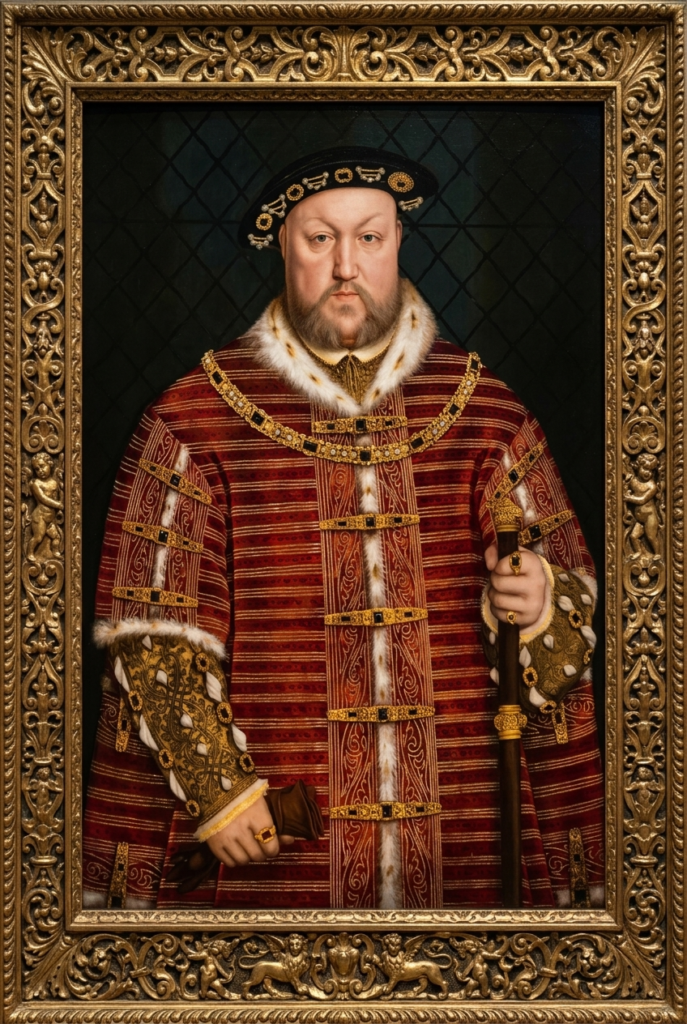 Holbein workshop, Portrait of Henry VIII, 1542 (in the Wolsey Closet)
