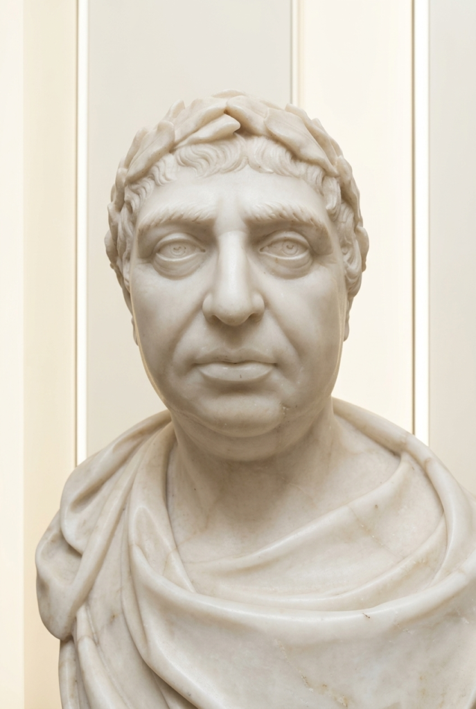 1813 bust of George III in the library