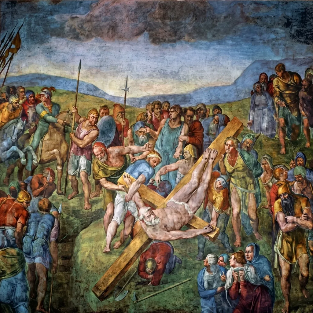 Michelangelo, Crucifixion of St. Peter, 1550