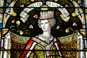 stained glass portrait of Matilda