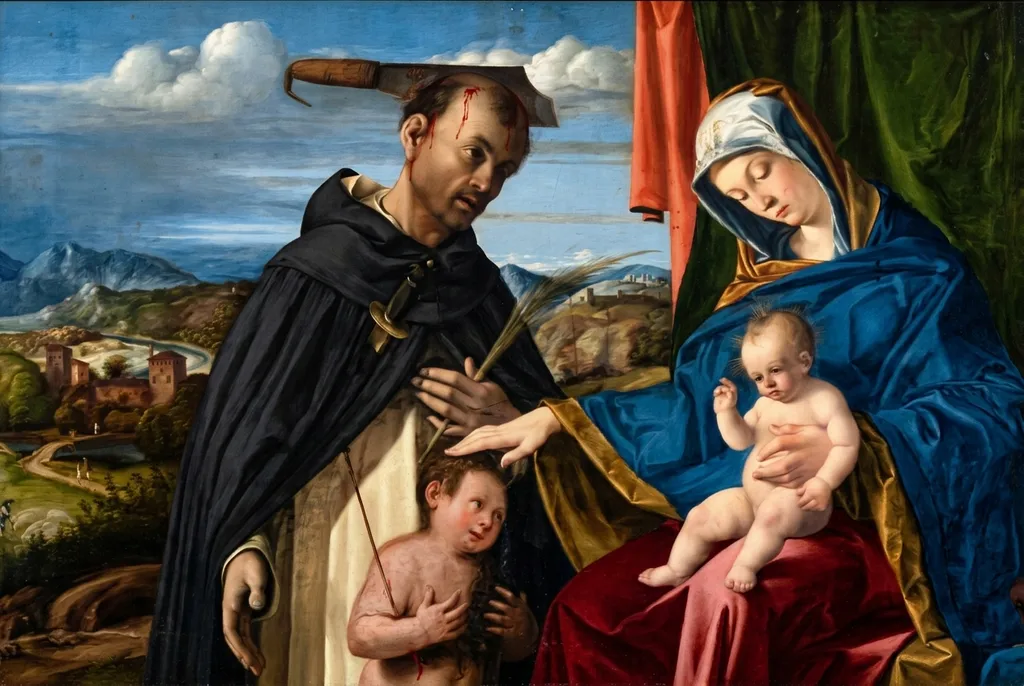 Lotto, Madonna and Child with St. Peter Martyr, 1503