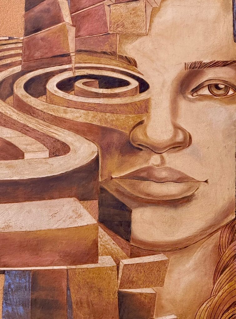 modern street art mural 