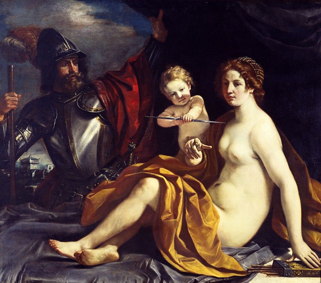 Guercino, Venus, Cupid, and Mars, 1633
