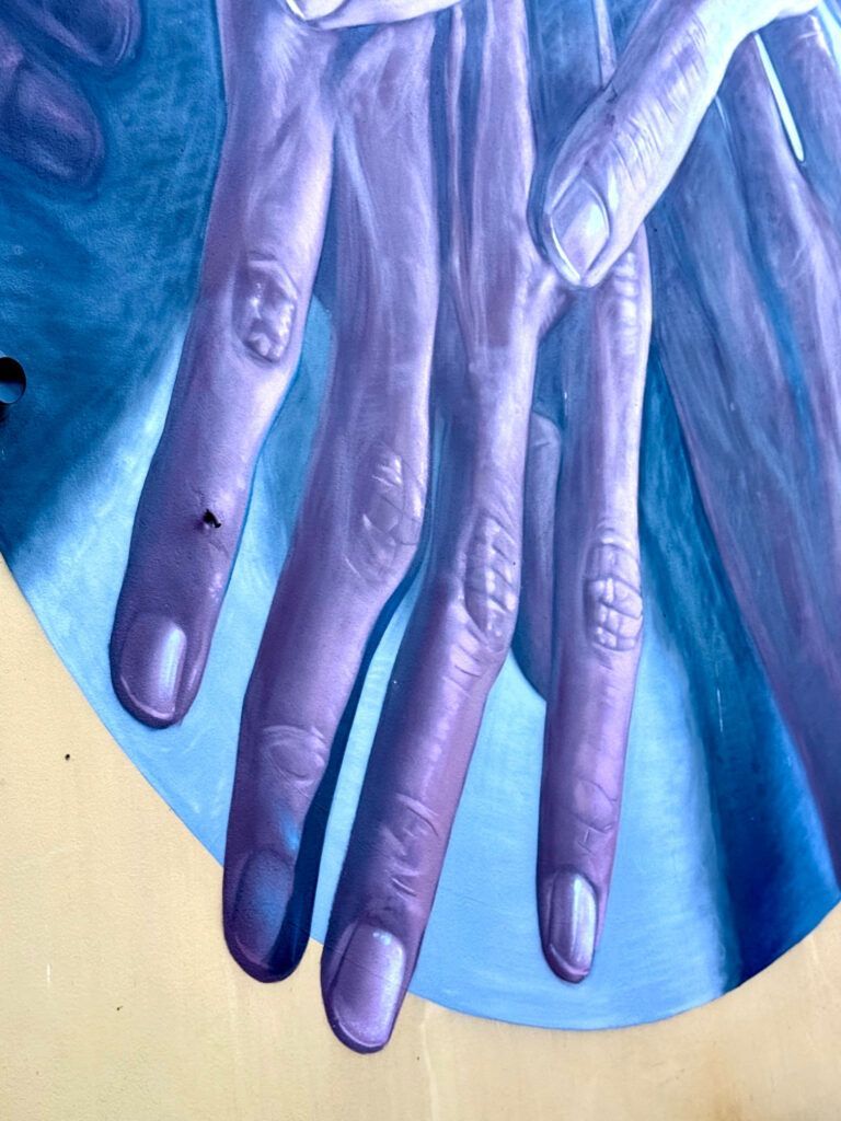street art mural of a hand