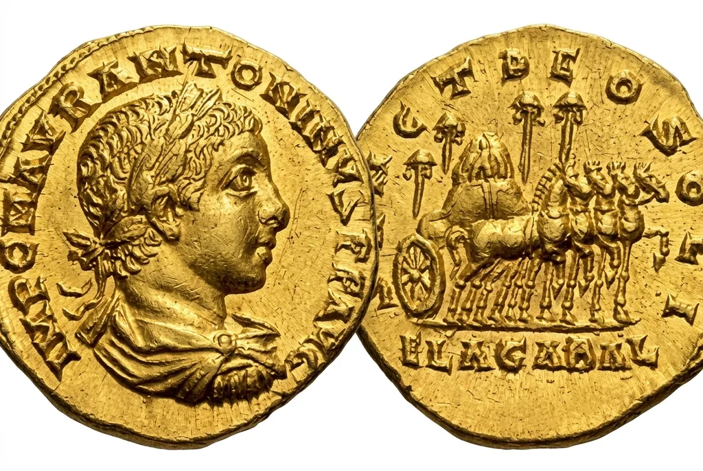golden coin of Elagabalus