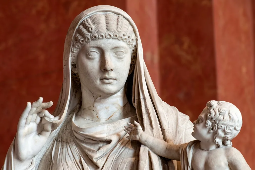 sculpture of Messalina and Britannicus