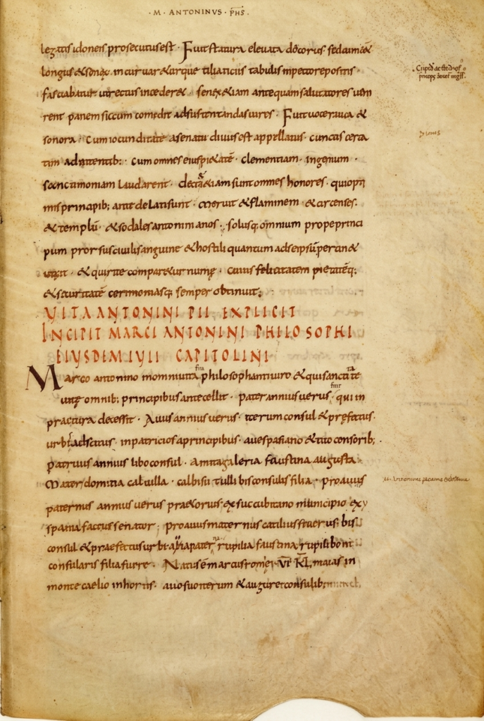 15th-century manuscript of the Historia Augusta