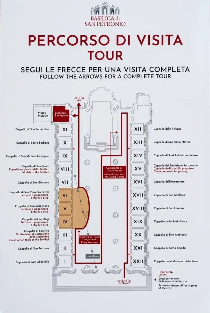 map of the basilica and chapels