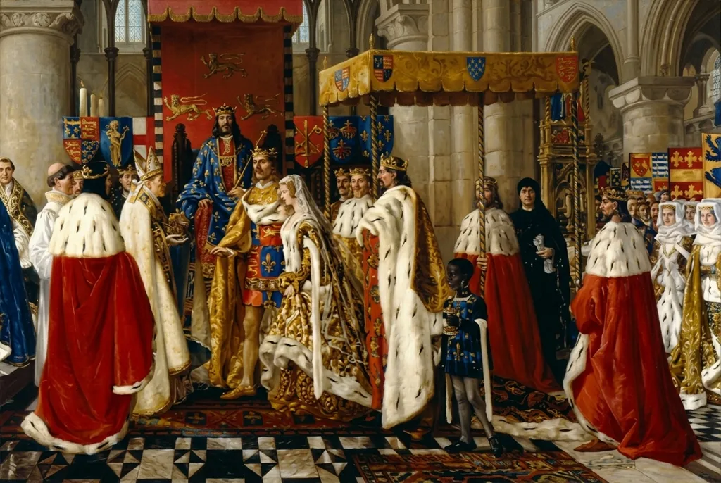 20th century painting of he marriage of John and Blanche