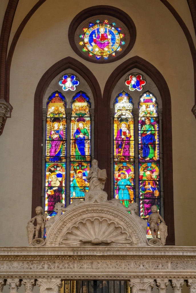 Chapel 7, stained glass by Costa
