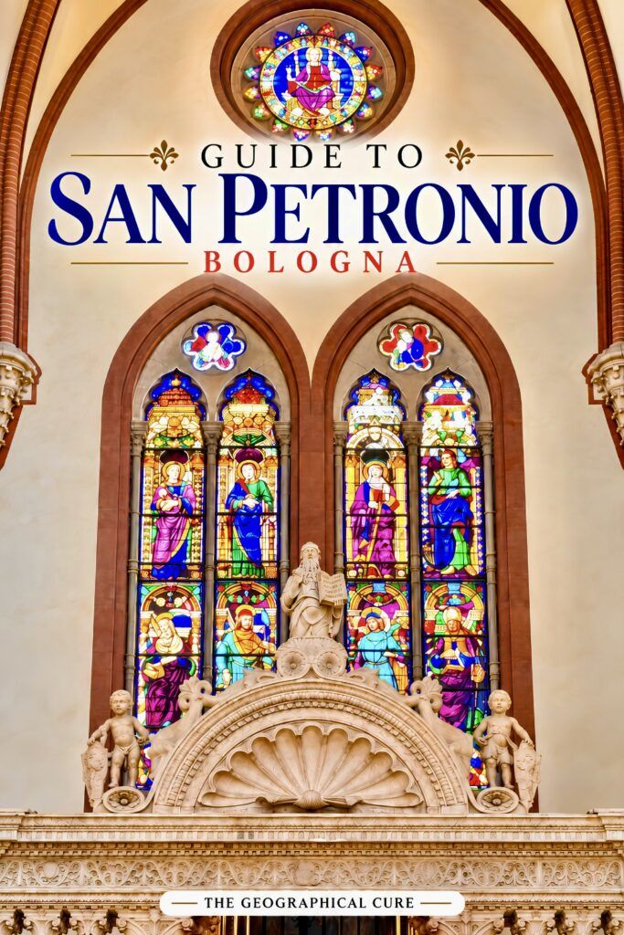 pin graphic for guide to San Petronio in Bologna