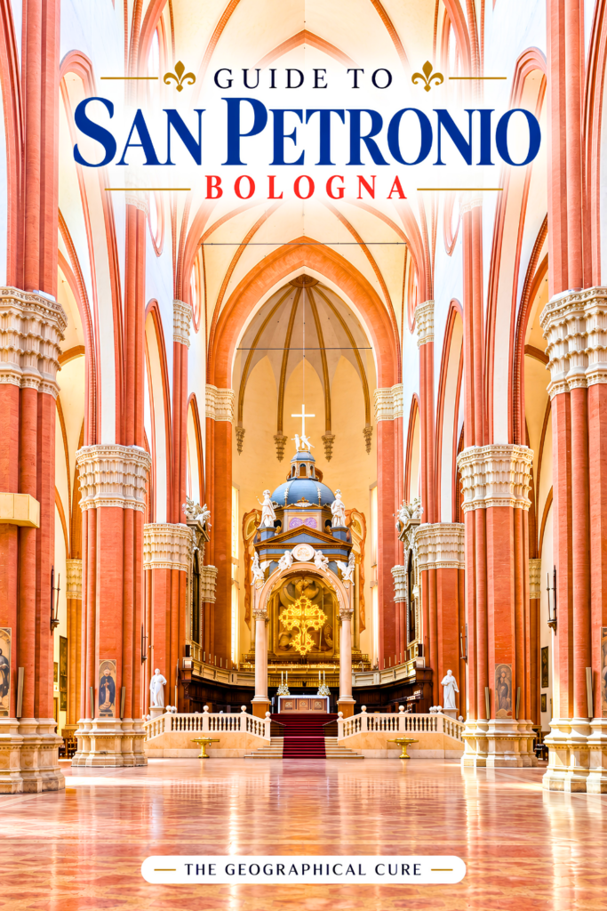 pin graphic for guide to San Petronio in Bologna