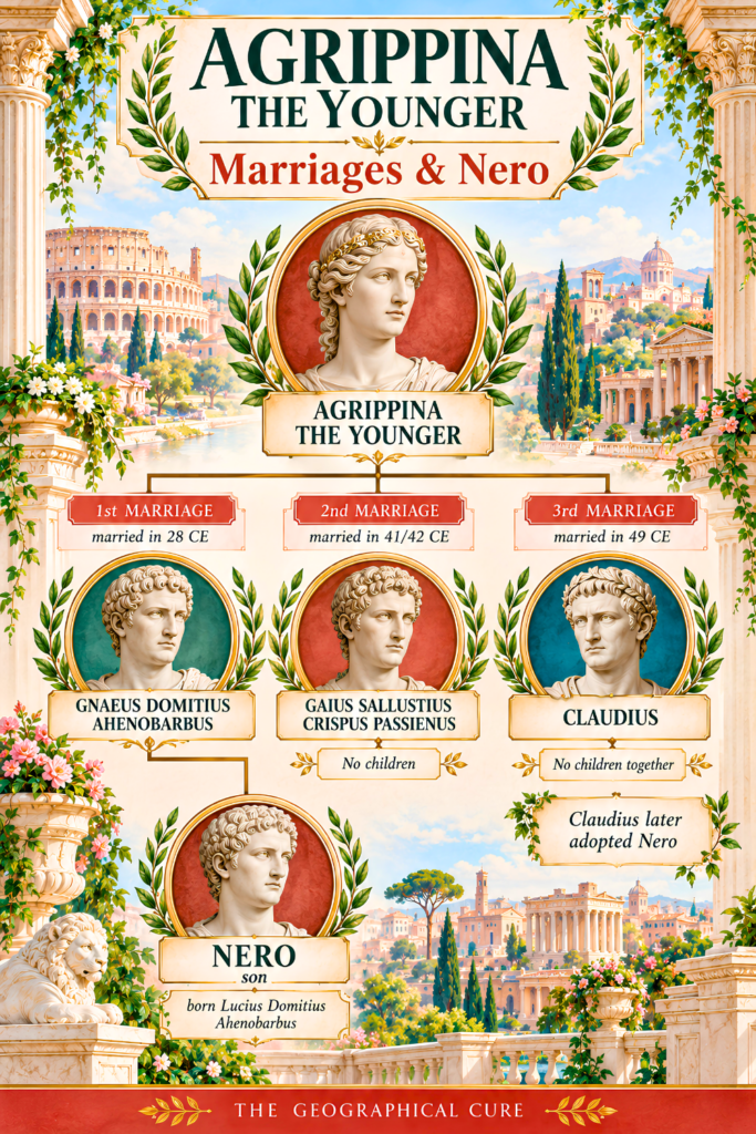 graphic showing Agrippina's marriages